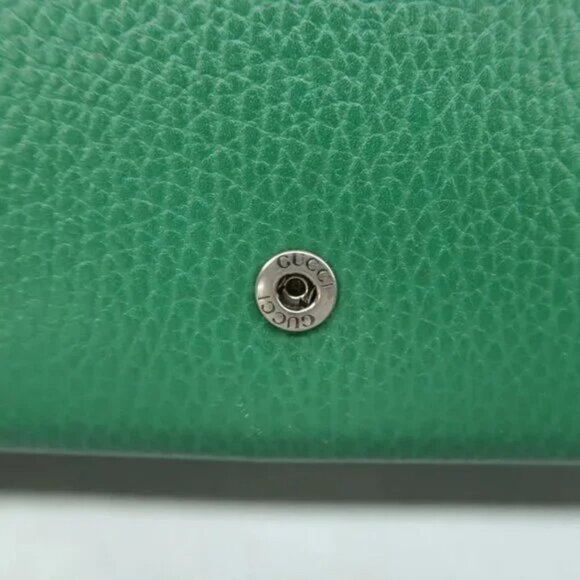 100% Authentic GUCCI Dionysus Chain Wallet Green Leather Shoulder Bag - Picture 6 of 12